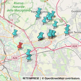 Mappa Via Tiburtina Km 14.500, 00131 Roma RM, Italia (3.808)