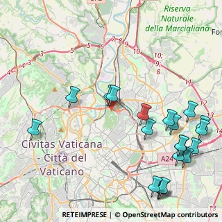 Mappa Via del Forte Antenne, 00199 Roma RM, Italia (5.862)