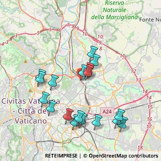 Mappa Via delle Valli, 00199 Roma RM, Italia (4.31333)