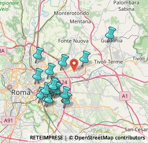 Mappa Via di Salone, 00100 Roma RM, Italia (7.75294)