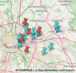 Mappa Via di Salone, 00100 Roma RM, Italia (6.7115)