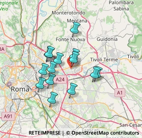 Mappa Via di Salone, 00100 Roma RM, Italia (5.85643)