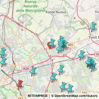 Mappa Via Zoe Fontana, 00158 Roma RM, Italia (5.9325)