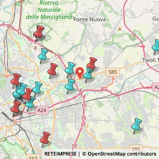 Mappa Via Zoe Fontana, 00158 Roma RM, Italia (6.0535)