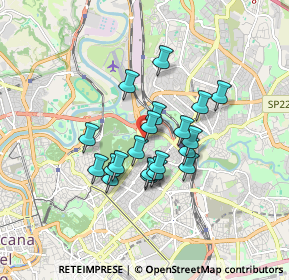 Mappa Via Poggio Moiano, 00199 Roma RM, Italia (1.3755)
