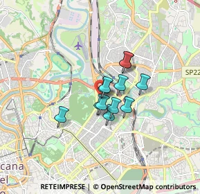 Mappa Via Poggio Moiano, 00199 Roma RM, Italia (1.045)