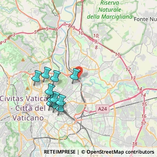 Mappa Via Valdarno, 00141 Roma RM, Italia (4.20545)