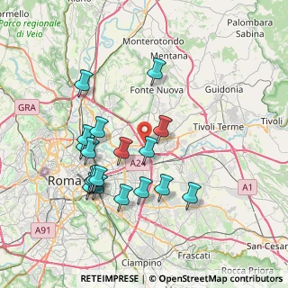 Mappa Via Castel Madama, 00131 Roma RM, Italia (7.72278)