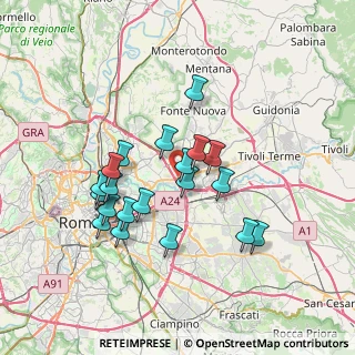 Mappa Via Castel Madama, 00131 Roma RM, Italia (6.719)