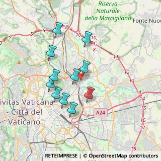 Mappa Via Valdinievole, 00141 Roma RM, Italia (3.35455)