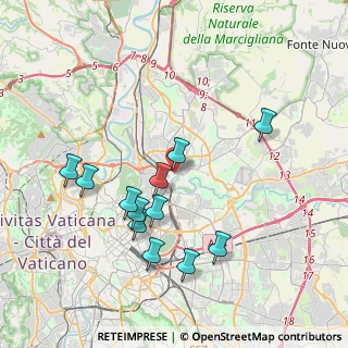 Mappa Via Valdinievole, 00141 Roma RM, Italia (4.0025)