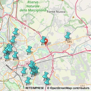 Mappa Via Smerillo, 00156 Roma RM, Italia (6.668)