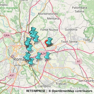 Mappa Via Tiburtina, 00131 Roma RM, Italia (6.87263)