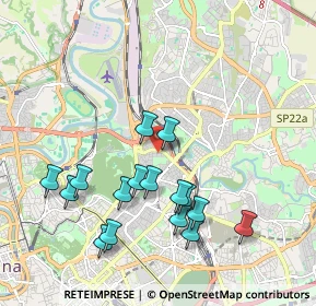 Mappa Via Felice Anerio, 00199 Roma RM, Italia (2.08625)