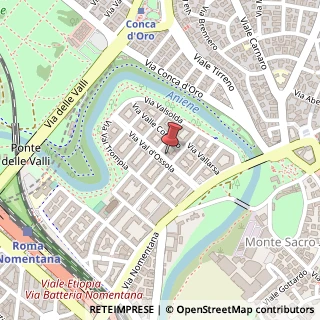 Mappa Via Val d'Ossola, 44, 00141 Roma, Roma (Lazio)