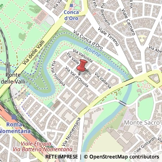 Mappa Via Valle Borbero, 42, 00141 Roma, Roma (Lazio)