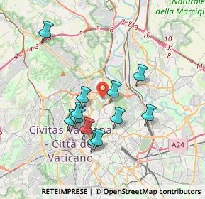 Mappa Via delle Fornaci di Tor di Quinto, 00191 Roma RM, Italia (3.4325)