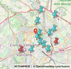 Mappa Via delle Fornaci di Tor di Quinto, 00191 Roma RM, Italia (3.72615)