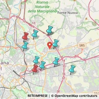 Mappa Via Osimo, 00156 Roma RM, Italia (3.84364)