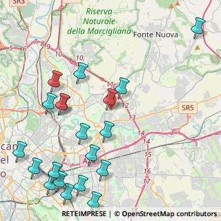 Mappa Via Sarnano, 00156 Roma RM, Italia (5.8755)