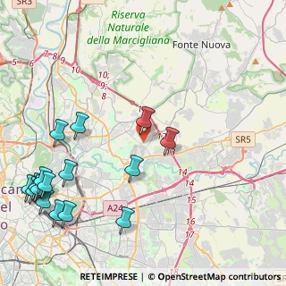 Mappa Via Sarnano, 00156 Roma RM, Italia (6.08813)
