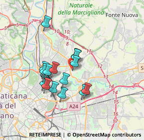 Mappa Viale Rousseau, 00137 Roma RM, Italia (3.07688)