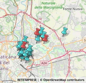 Mappa Viale Rousseau, 00137 Roma RM, Italia (3.77316)
