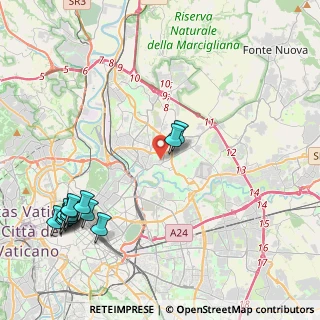 Mappa Via Guelfo Civinini, 00141 Roma RM, Italia (5.72692)