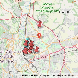 Mappa Via Guelfo Civinini, 00141 Roma RM, Italia (3.93364)