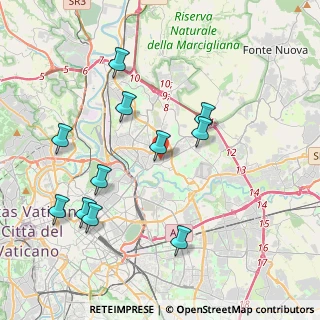 Mappa Via Guelfo Civinini, 00141 Roma RM, Italia (4.39273)