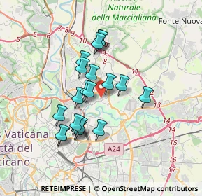 Mappa Via Guelfo Civinini, 00141 Roma RM, Italia (3.101)