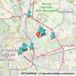 Mappa Via Emilio de Marchi, 00141 Roma RM, Italia (3.69636)