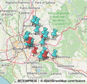 Mappa Via Gerolamo Frescobaldi, 00019 Tivoli RM, Italia (11.3945)