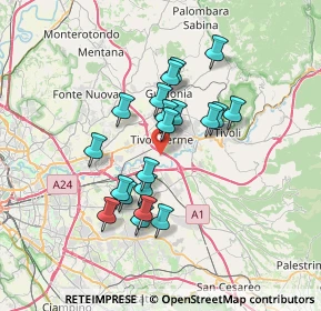 Mappa Via Gerolamo Frescobaldi, 00019 Tivoli RM, Italia (6.1025)