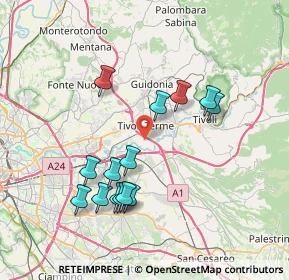 Mappa Via Gerolamo Frescobaldi, 00019 Tivoli RM, Italia (7.62929)