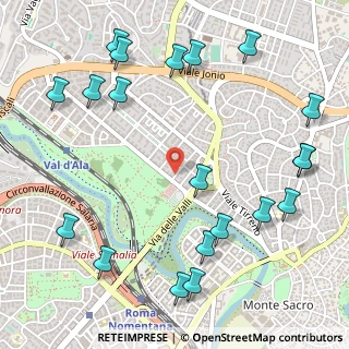 Mappa Via Valle Martello, 00141 Roma RM, Italia (0.733)