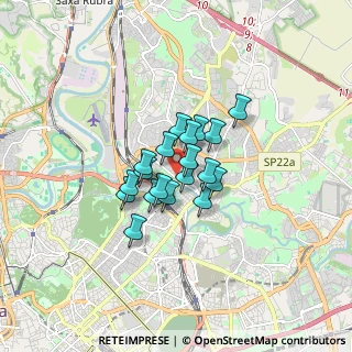 Mappa Via Valle Martello, 00141 Roma RM, Italia (1.05158)