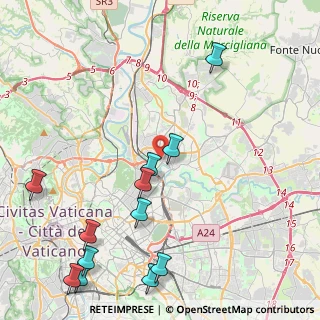 Mappa Via Valle Martello, 00141 Roma RM, Italia (5.84083)