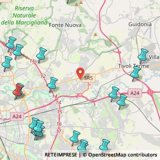 Mappa Via Monti della Laga, 00131 Roma RM, Italia (7.4135)