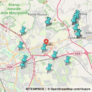 Mappa Via Monti della Laga, 00131 Roma RM, Italia (5.52294)