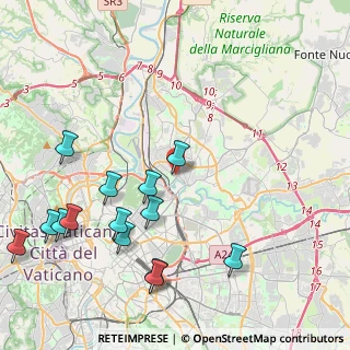 Mappa Via Val Senio, 00141 Roma RM, Italia (5.36429)