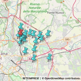Mappa Via Fabriano, 00156 Roma RM, Italia (3.661)