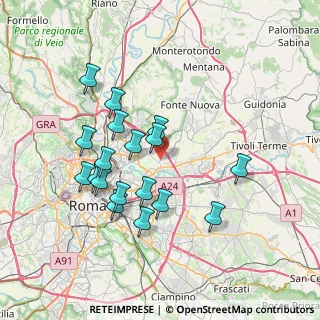 Mappa Via Fabriano, 00156 Roma RM, Italia (7.33222)