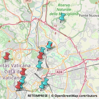 Mappa Via Della Verna, 00141 Roma RM, Italia (6.1675)