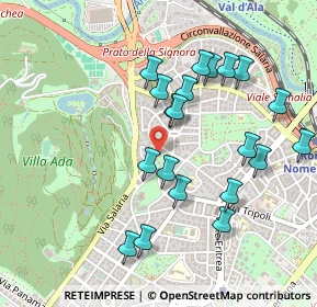 Mappa Via di Tor Fiorenza, 00199 Roma RM, Italia (0.5035)