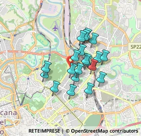 Mappa Via di Tor Fiorenza, 00199 Roma RM, Italia (1.344)