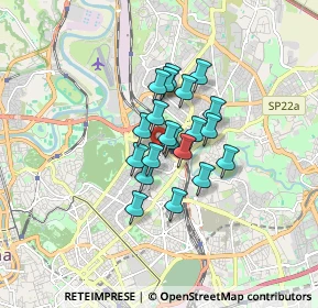 Mappa Piazza Palombara Sabina, 00199 Roma RM, Italia (1.1205)