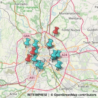 Mappa Via Valsugana, 00141 Roma RM, Italia (6.22059)