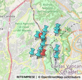 Mappa Via Moneglia, 00168 Roma RM, Italia (1.36667)