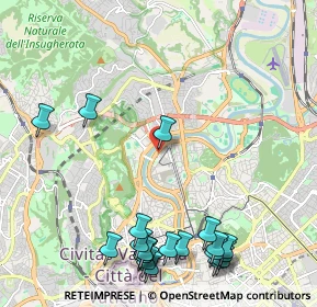 Mappa Via Martino Longhi, 00196 Roma RM, Italia (2.9495)